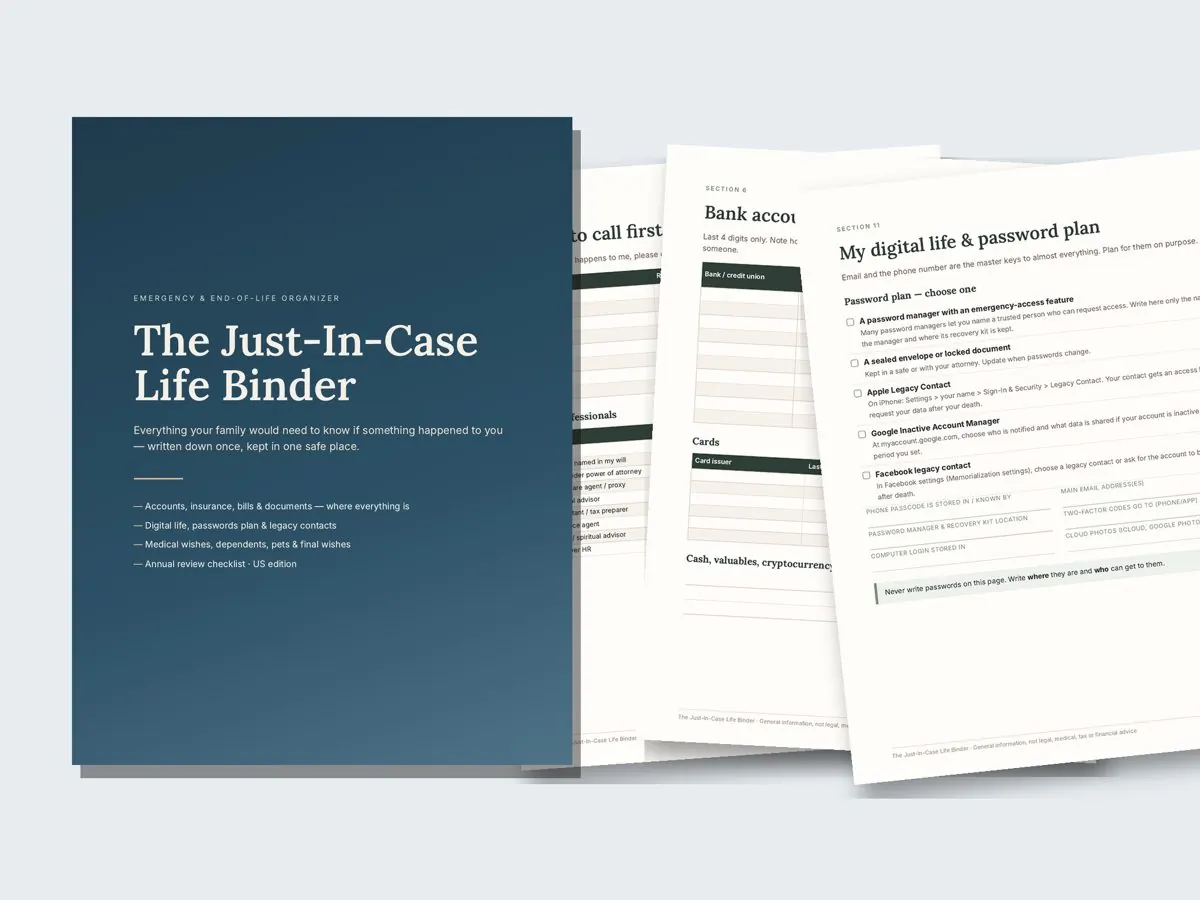 Just-In-Case Life Binder preview