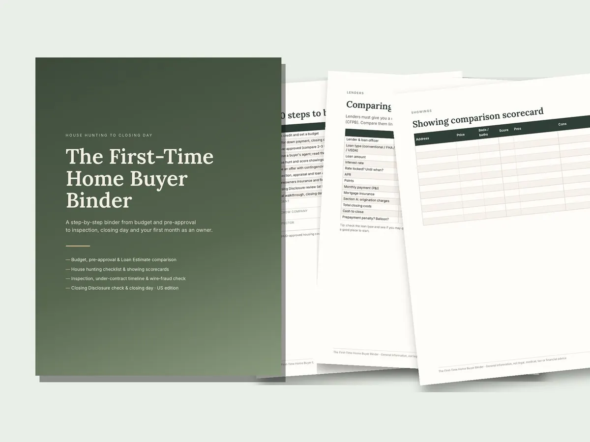 First-Time Home Buyer Binder preview